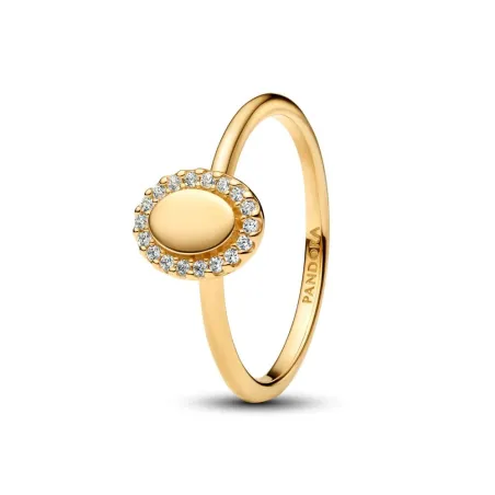 Anillo Pandora Halo Ovalado Baño Oro 163800C01
