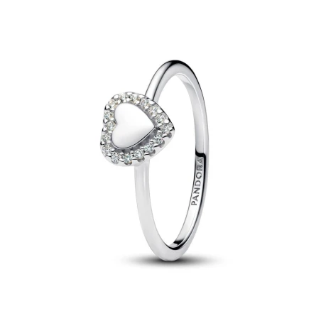 Anillo Pandora Halo Corazón Plata 193801C01
