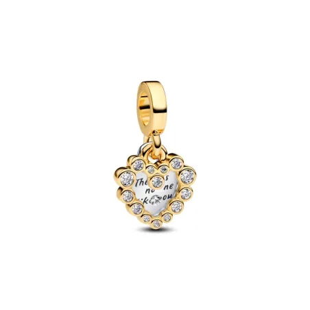 Charm Colgante Pandora Doble Corazón Brillante 763765C01