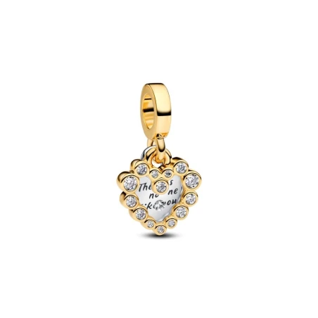 Charm Colgante Pandora Doble Corazón Brillante 763765C01