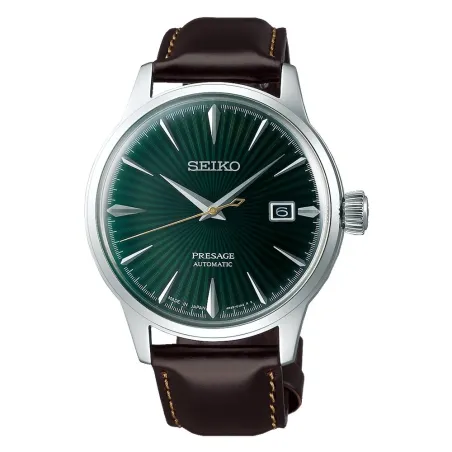 Reloj Seiko Presage Cokctail Plateado, Verde y Negro Automático Hombre SRPD37J1
