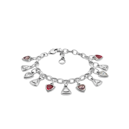Pulsera Ciclón Fortuna Baño Plata y Cirstales Multicolor 251108-10-0