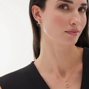 Pendientes Victoria Cruz Buongirono Abanico Baño Oro y... 2