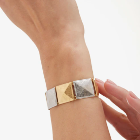 Pulsera Victoria Cruz Good Morning Cuadrados Plata Baño... 2