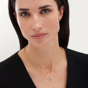 Collar Corto Victoria Cruz Bonjour Plata Baño Rodio y... 2