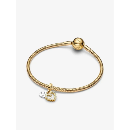 Charm Colgante Pandora Doble Corazón Brillante 763765C01