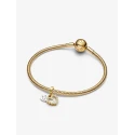Charm Colgante Pandora Doble Corazón Brillante 763765C01