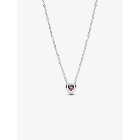 Gargantilla Pandora Corazón Rosa Elevado 398425C02-45