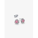 Pendientes Pandora Corazón Rosa Elevado 298427C02