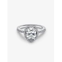 Anillo Pandora Halo Ovalado Brillante Plata 193777C01