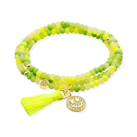 Pulsera Marina García Zen Lima y Smile Plata Baño Oro 91194U27