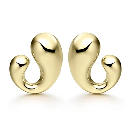 Pendientes Itemporality Aro Abierto Redondeado Plata Baño Oro SEA-200-416-UU
