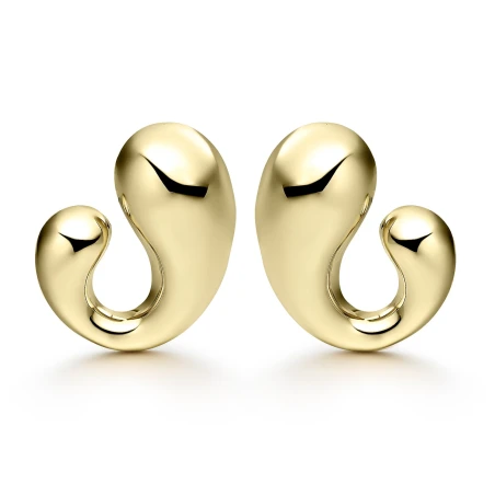 Pendientes Itemporality Aro Abierto Redondeado Plata Baño Oro SEA-200-416-UU