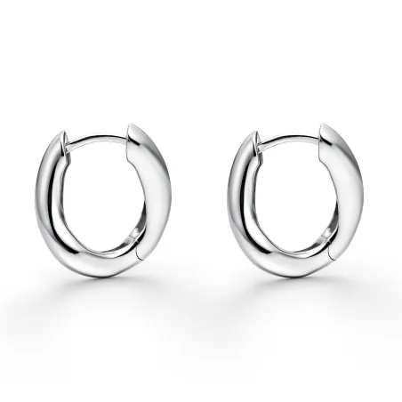 Pendientes Itemporality Aros Desiguales Plata Baño Rodio SEA-100-425-UU