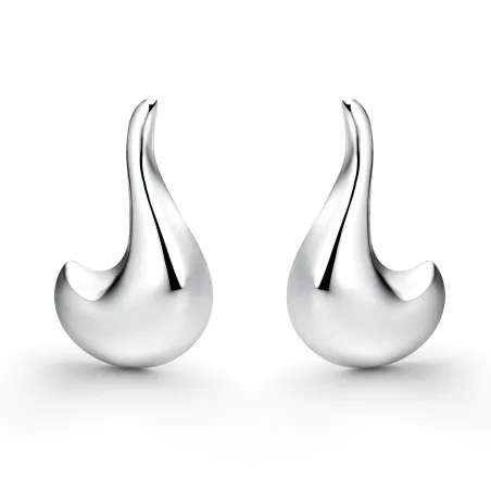 Pendientes Itemporality Gotas Desiguales Plata Baño Rodio SEA-100-415-UU