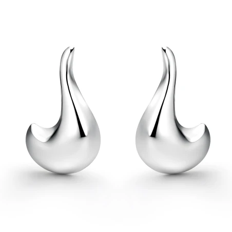 Pendientes Itemporality Gotas Desiguales Plata Baño Rodio SEA-100-415-UU