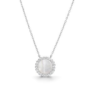 Gargantilla Itemporality Plata Baño Rodio, Madre Perla y...