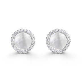 Pendientes Itemporality círculo Plata Baño Rodio, Madre...