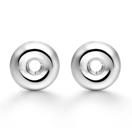 Pendientes Itemporality Doble Círculo Plata Baño Rodio SEA-100-422-UU