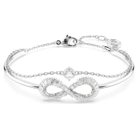 Pulsera Swarovski Hyperbola Infinito Baño Rodio y Cristales Blancos 5684049