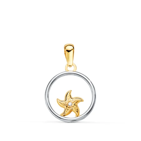 Colgante Oro Bicolor Estrella de Mar 22259