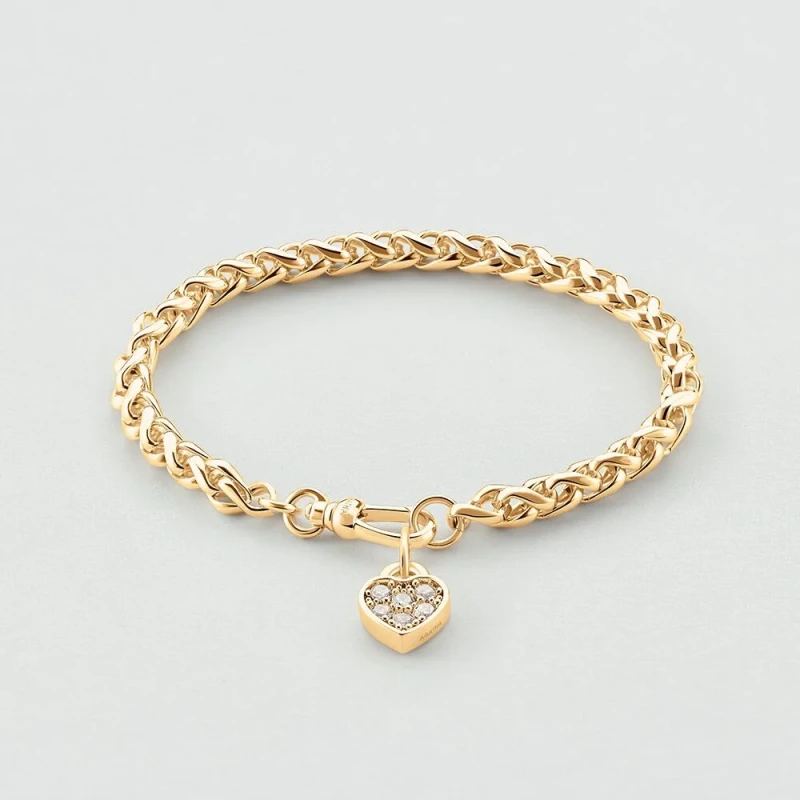 Colgante Agatha Paris Talismans Corazón Baño Oro y Circonitas Blancas 02880067-137-TU