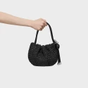 Bolso Bombonera TOUS Daisy Rafia Negro 2002286151