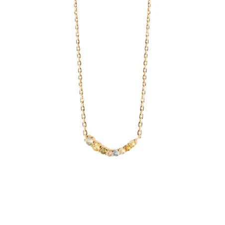 Gargantilla PdPaola Rainbow Plata Baño Oro y Circonitas Multicolor CO01-859-U