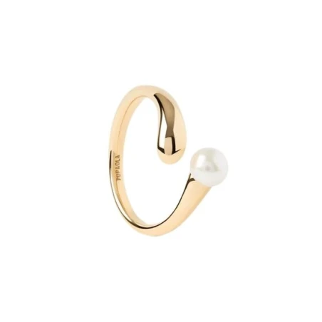 Anillo PdPaola La Perla Plata Baño Oro y Perla AN01-E08