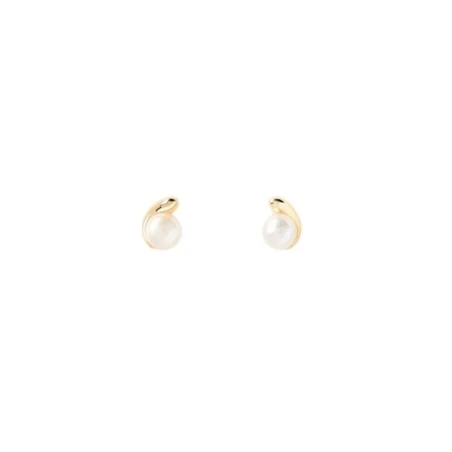 Pendientes PdPaola Stud La Perla Mini Plata Baño Oro AR01-E61-U