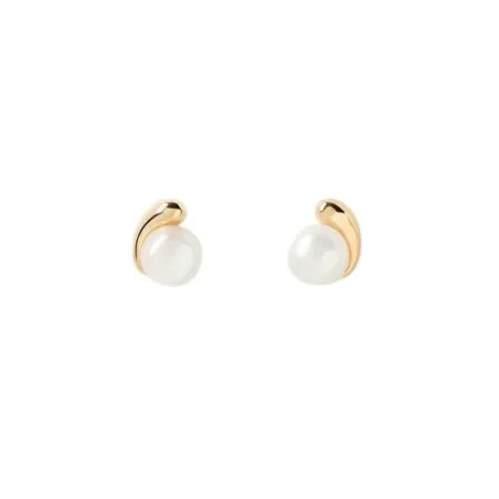 Pendientes PdPaola Stud La Perla Plata Baño Oro AR01-E68-U
