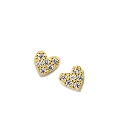 Pendientes Agatha Ruiz de la Prada Corazón New Bebé Plata Baño Oro y Circonitas 099NBED