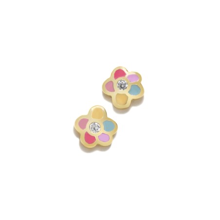 Pendientes Agatha Ruiz de la Prada New Bebé Flor Plata Baño Oro 093NBED