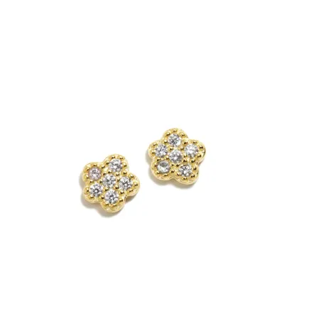 Pendientes Agatha Ruiz de la Prada Flor New Bebé Plata Baño Oro y Circonitas 105NBED