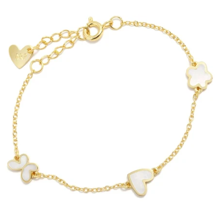 Pulsera Agatha Ruiz de la Iconos Plata Baño Oro y Madreperla 310ROS