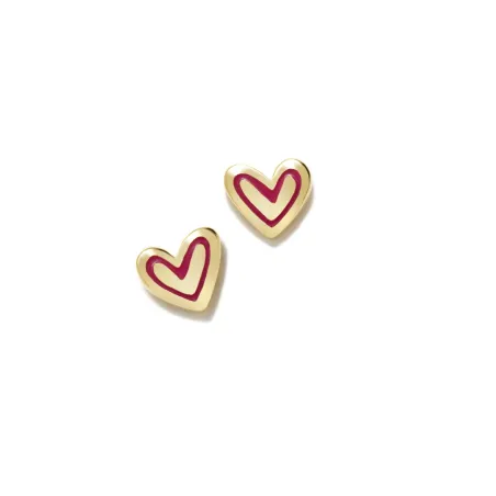 Pendientes Agatha Ruiz de la Prada New Bebé Corazón Plata Baño Oro 095NBED