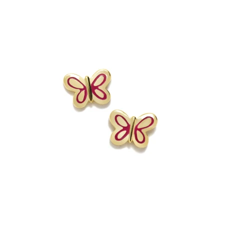 Pendientes Agatha Ruiz de la Prada New Bebé Mariposa Plata Baño Oro 097NBED