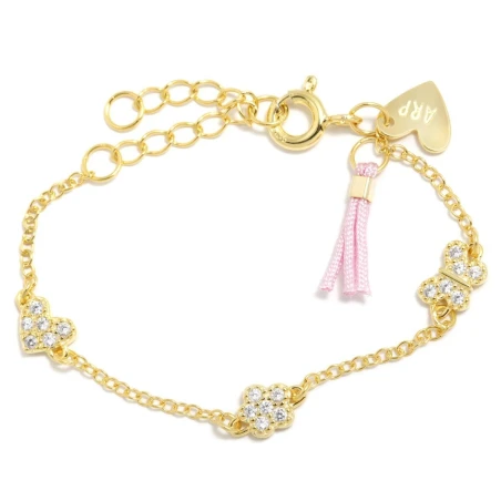 Pulsera Agatha Ruiz de la Prada Icónos Plata Baño Oro y Circonitas 370NBED