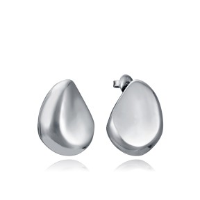 Pendientes Viceroy Fashion Gota Volumen Acero Baño Rodio...