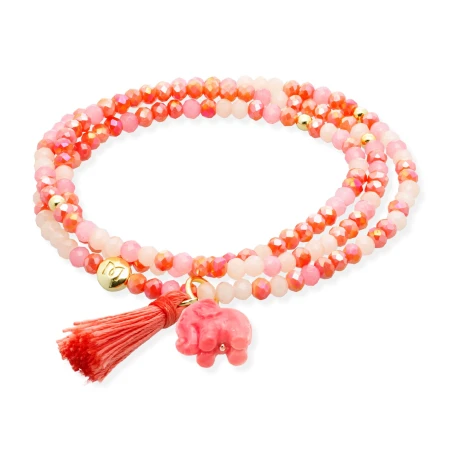 Pulsera Marina García Zen Peach y Elefante 91197UE