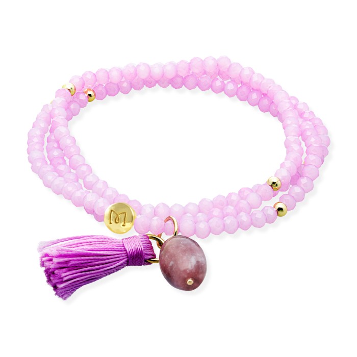 Pulsera Marina García Zen Lila y Piedra Natural...
