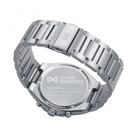 Reloj Mark Maddox Plateado y Azul Cronógrafo HM1021-35
