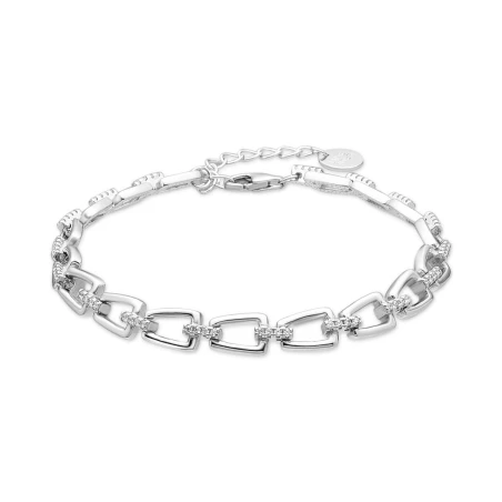 Pulsera Luxenter Midmas Plata Baño Rodio y Circonitas blancas BX4220000