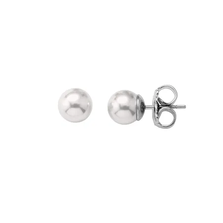 Pendientes Majorica Mujer Plata y Perla 9 mm 00325.01.2.000.701.1