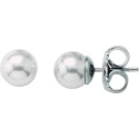 Pendientes Majorica Mujer Plata y Perla 10 mm 00326.01.2.000.701.1