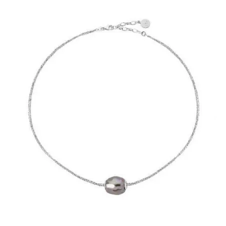 Collar Majorica Plata y Perla Gris 12969.08.2