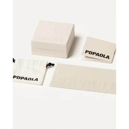 Pendientes PdPaola White Mini Plata Baño Rodio AR02-134-U