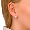 Pendientes Majorica Mujer Plata Baño Oro y Perla 8 mm 00324.01.1.000.701.1