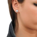 Pendientes Majorica Mujer Plata y Perla 9 mm 00325.01.2.000.701.1