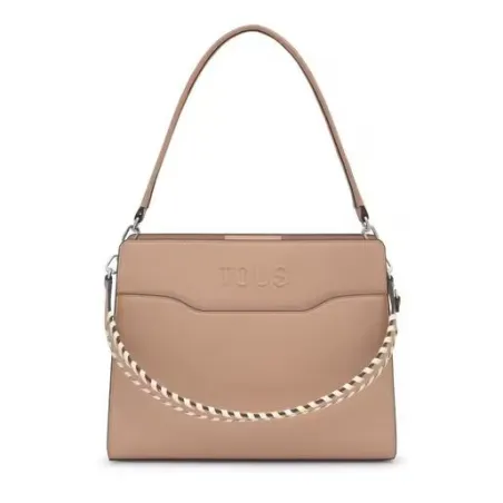 Bolso Shopper TOUS Audree Saffiano Topo Mediano 2002286345